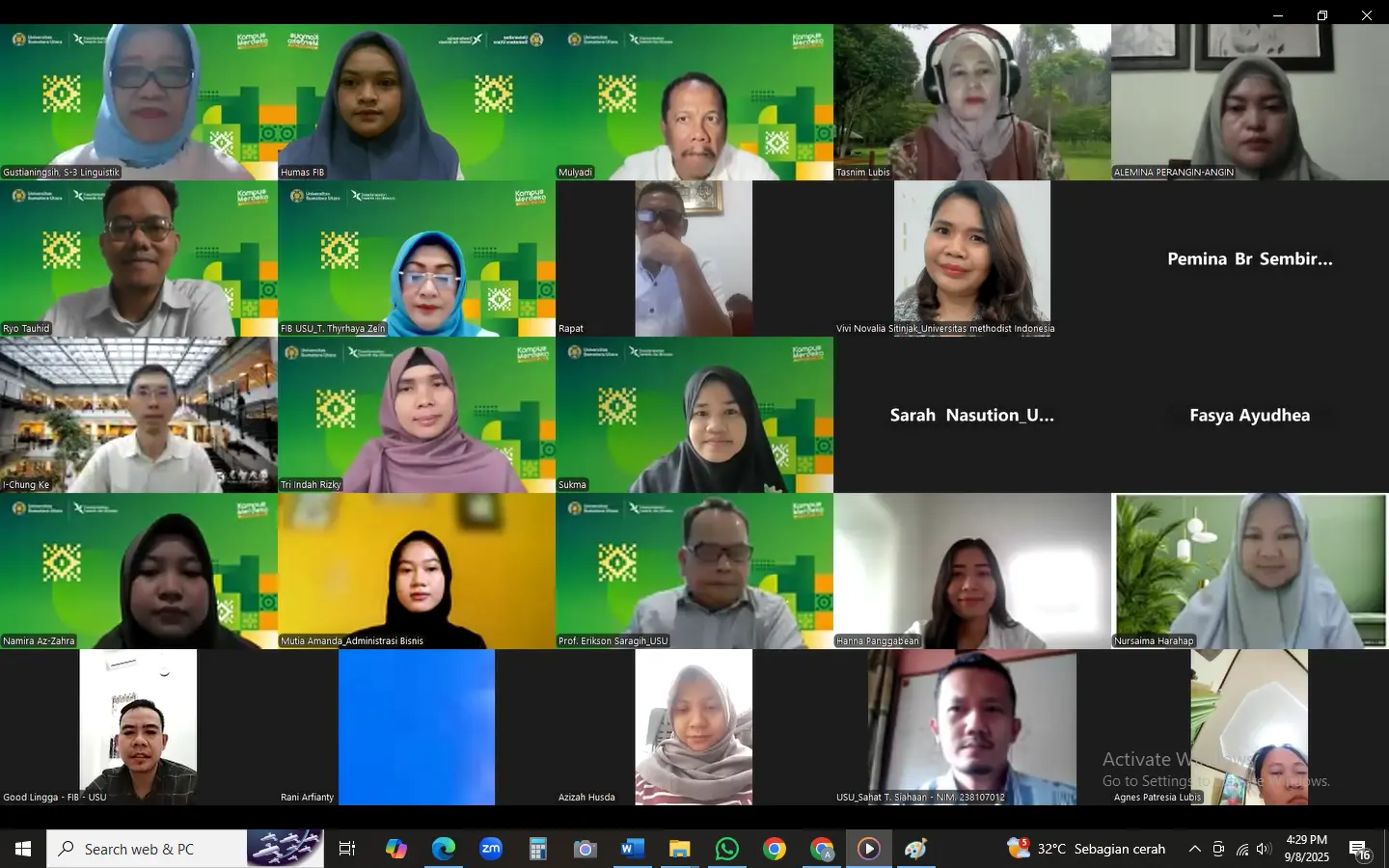 Guest Lecture Intercultural Communication Magister Ilmu Linguistik FIB USU